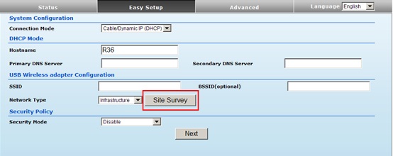 alfa r36 site survey