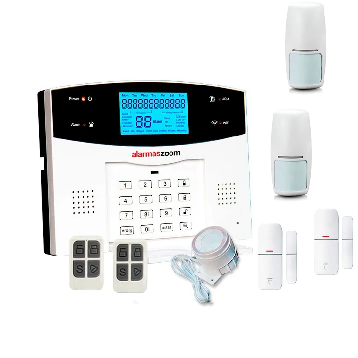 Kit Alarma Smart Life WiFi GSM linea fija 2 PIRs 2 apertura AZ023 2