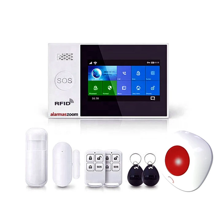Alarma WiFi y GSM pantalla LCD 4 color Smart Life AZ047 outlet sirena