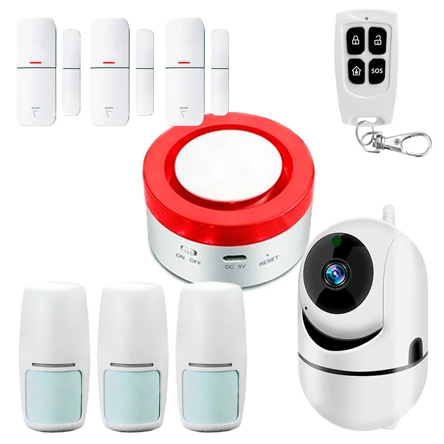 Alarma sin cuotas WiFi con alarma 6 detectores H1