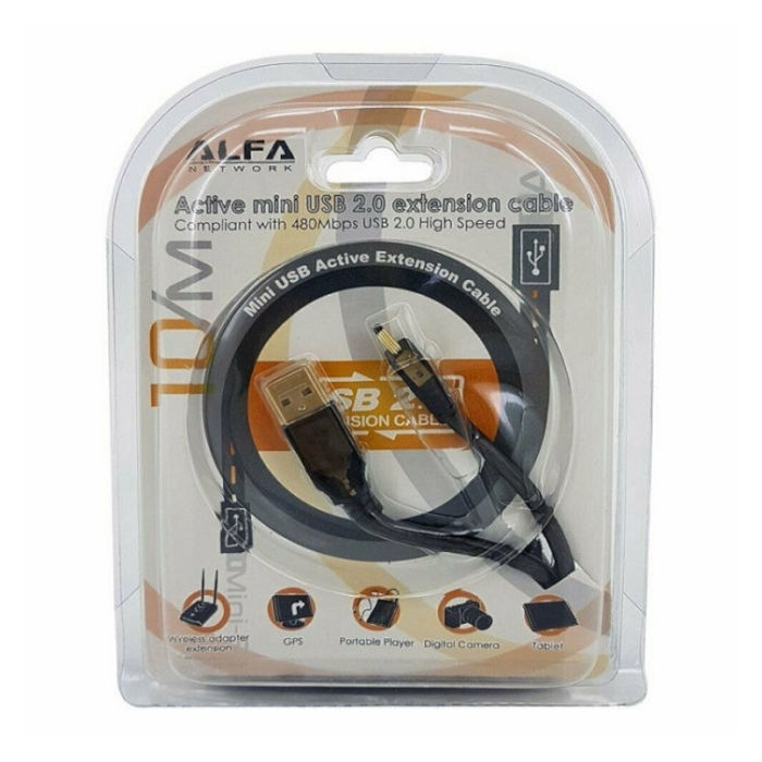 Cable extension mini USB Activo 10 metros Alfa