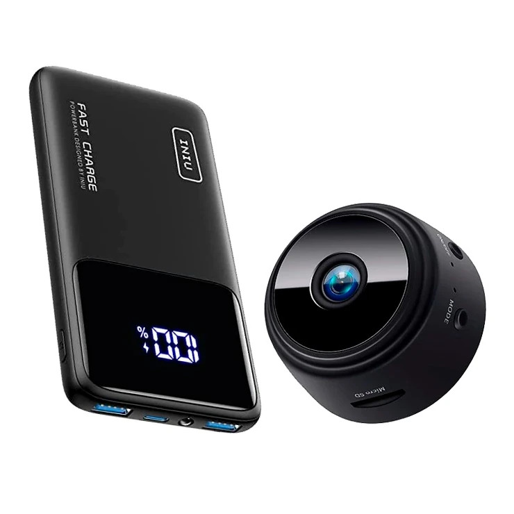 Camara mini espia bateria 1Mpx vision nocturna A9 con bateria adicional