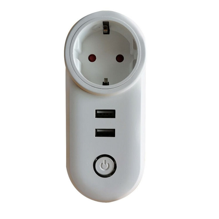 Enchufe WiFi con salida USB compatible Smart Life Alexa