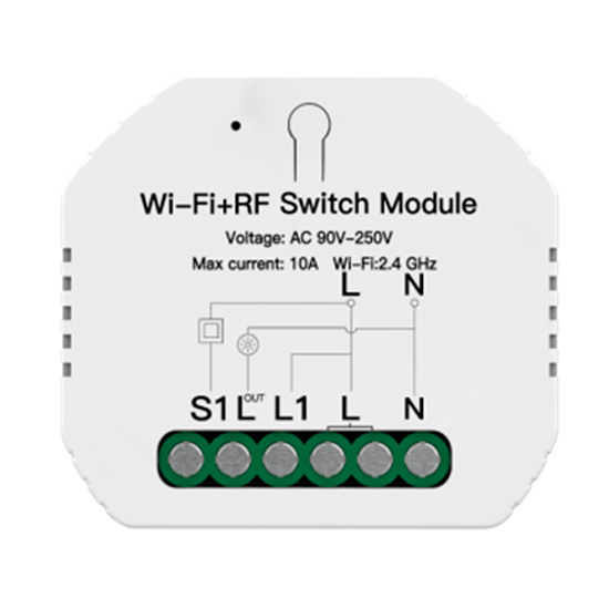 Interruptor WiFi Tuya Smart 1 modulo RF MS104