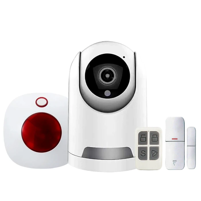 Kit alarma sin cuotas con camara WiFi Sirena interior