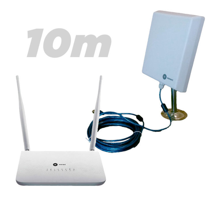 Kit Router Wonect R7 repetidor USB Antena WiFI n4000a 10 metros