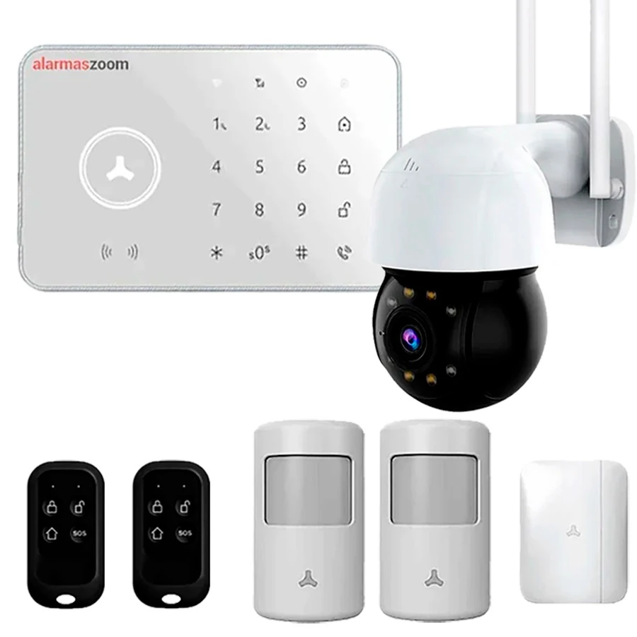 Kit alarma anti inhibidores con camara exterior motorizada