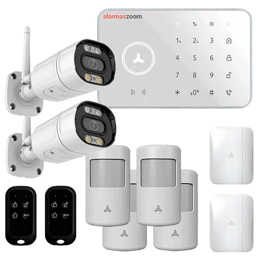 Pack alarma sin cuotas 6 detectores con camaras