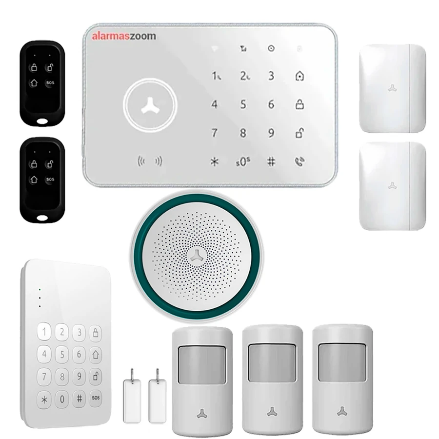 Alarma sin cuotas FHSS T3 sirena interior y teclado