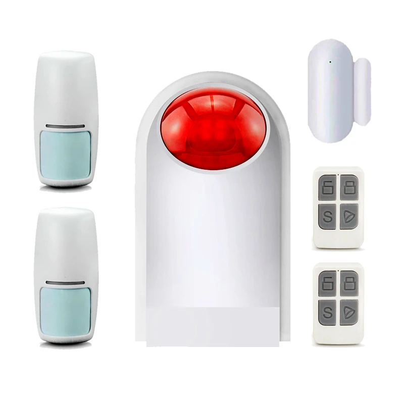 Completo kit de alarma sirena WiFi sensores PIR sensor apertura