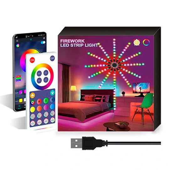 Luces led WiFi Tuya Smart Life 120 leds fuegos artificiales ambiente RGB-IC FW120