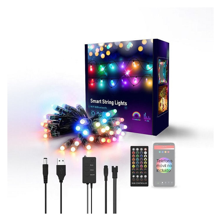 Binary-ec  Tira Inteligente RGB-WIFI Tuya Smart(10 metros) IP65 +