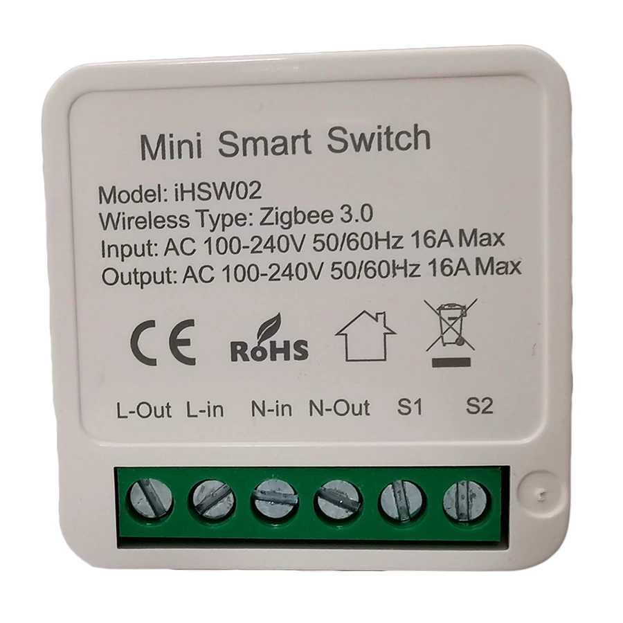Mini interruptor 1 canal Zigbee Tuya Smart Life IHSW02