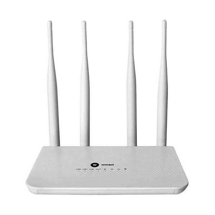 Wonect LT15 Router 4G LTE WiFi Ranura tarjeta SIM Conector Antena 4G Exterior SMA Desmontable