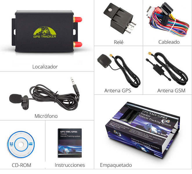 Localizador GPS para coche TK105 - Zoom Informatica