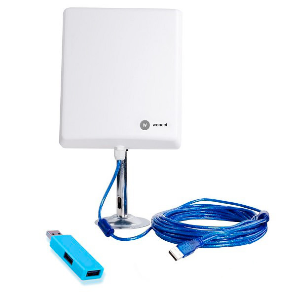 Wonect N4000A Antena Exterior WiFi USB 10 metros largo alcance con Amplificador PW916