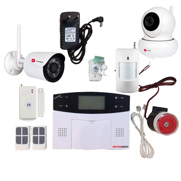 Alarma Hogar AZ023 GSM RJ11 Detectores con Camaras IP exterior interior