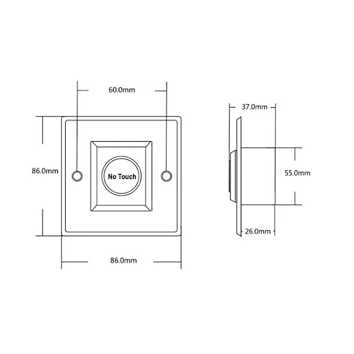 Alarmas-zoom Boton salida control acceso