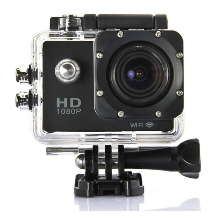 Camara deportiva Full HD 1080p 140 grados WiFi IP68 LCD 2 pulgadas