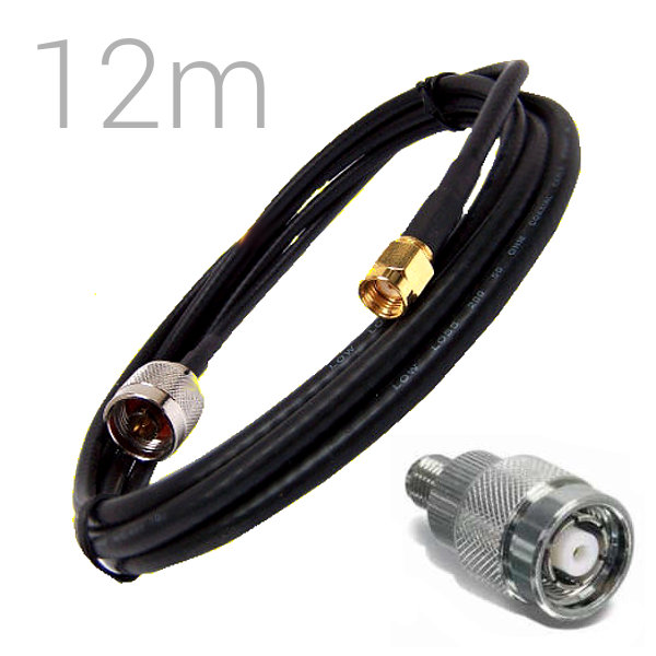 Cable Pigtail N Macho RP SMA Macho 12 metros Adaptador TNC