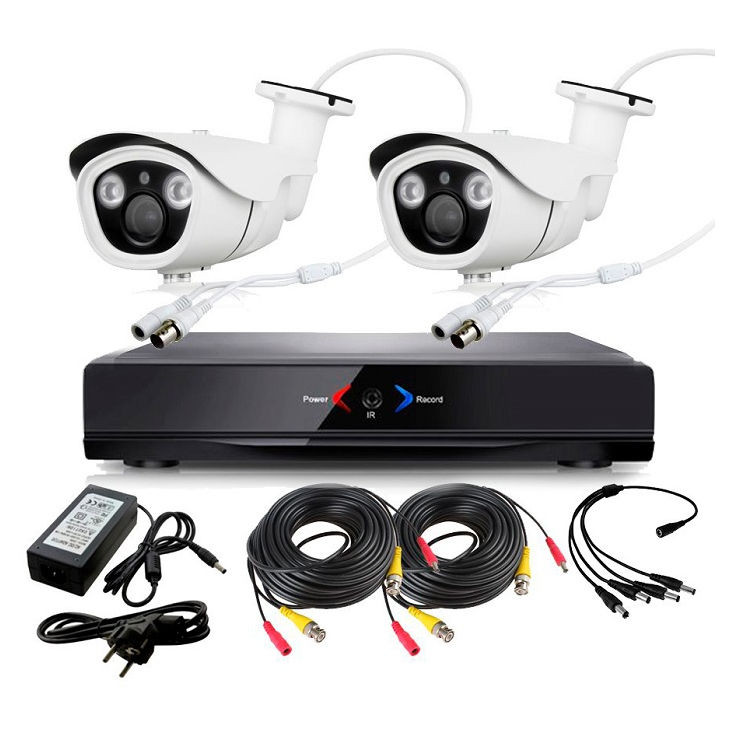 desnudo Molde calificación CCTV Grabador DVR AHDK001 2 Camaras exterior Full HD en CCTV