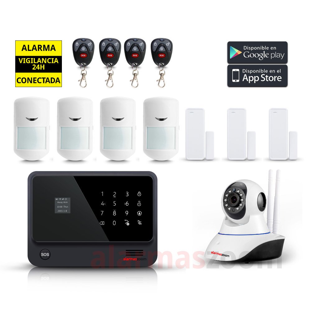 KIT ALARMA WiFi IP Seguridad con camara de vigilancia