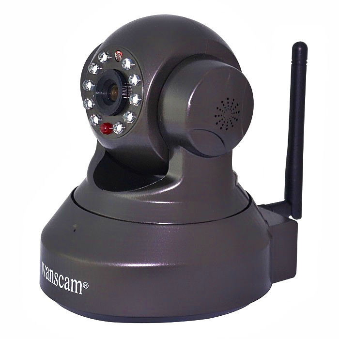 Wanscam HW0024 Camara IP WiFi interior color negra Alta resolucion HD Con ranura memoria grabacion