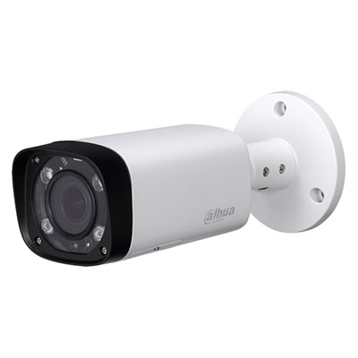 Camara IP compacta DAHUA de 4 megapixels para interior/exterior con proteccion ip67. Vision nocturna 60 m y zoom optico de 5x . Grabacion en SD y PoE