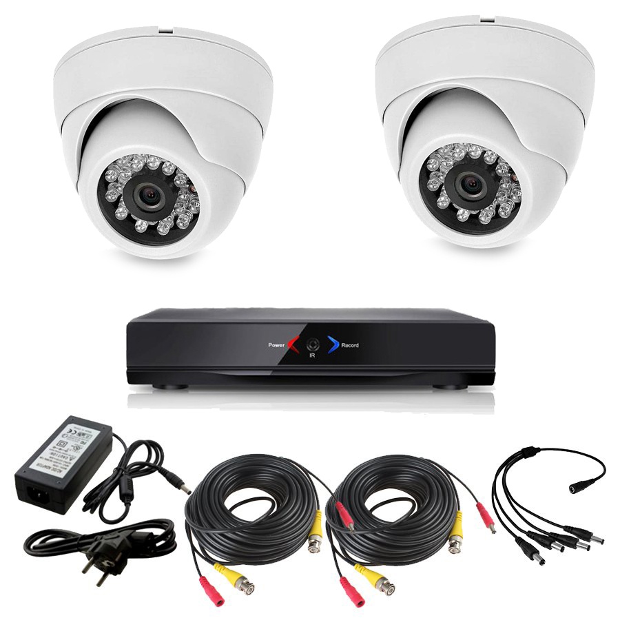 Kit Grabador CCTV con 2 camaras interior fijas HD 720p  AHD301A