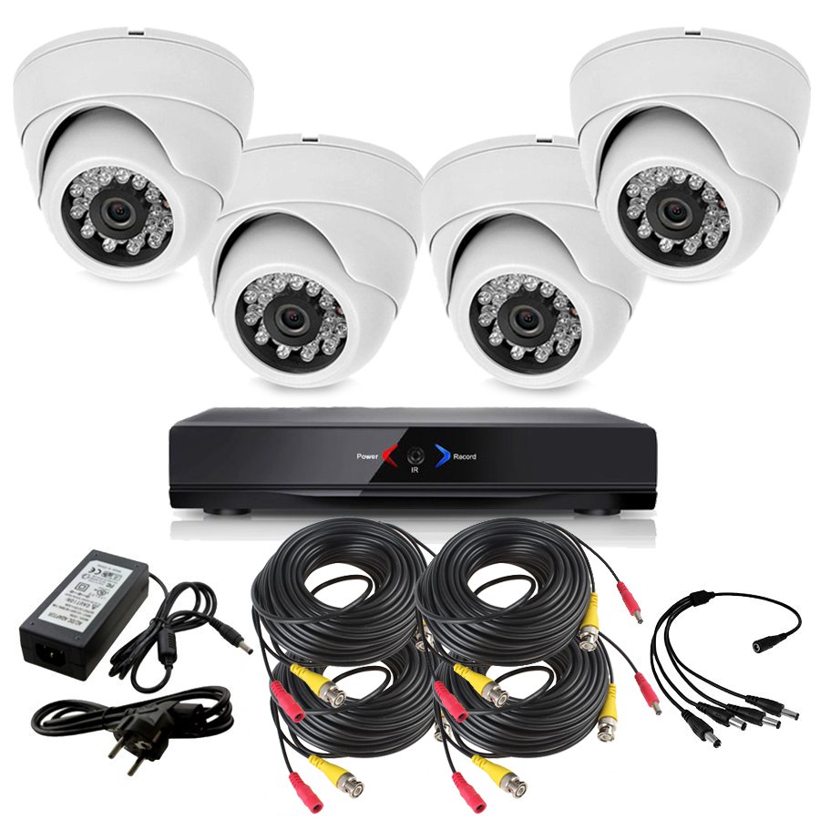 Pack Videovigilancia 4 camaras + Grabador KIT-4N1-MD-4MPX-FIXED-IR20-4