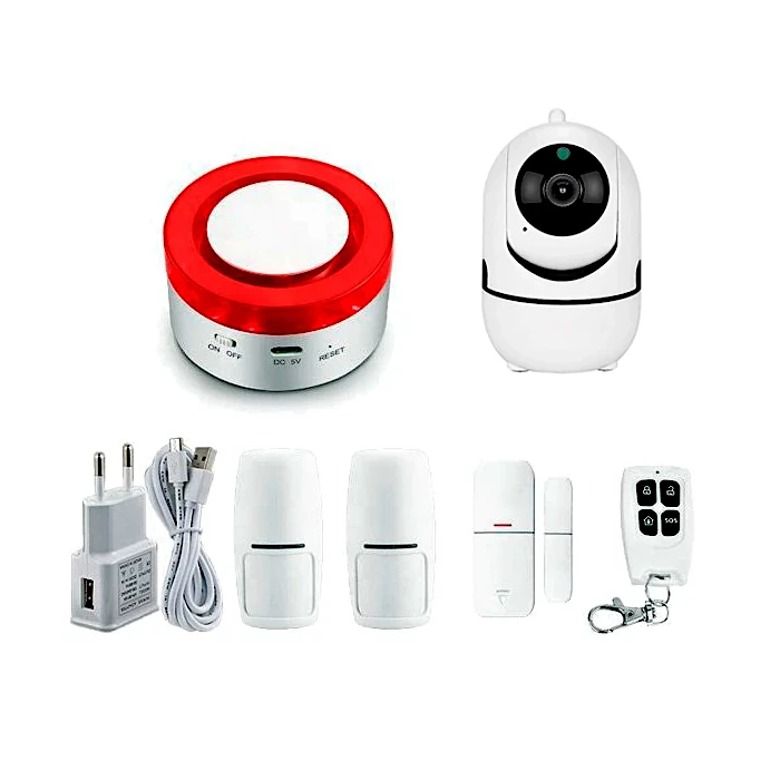 Kit Protección Total Hogar Garza: Pack seguridad con Kit de Alarma + 2 Cámaras  Wifi Exterior