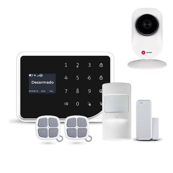 Alarma para casa WiFi AZ036 Con Camara IP Vision remota Seguridad Sin Cuotas