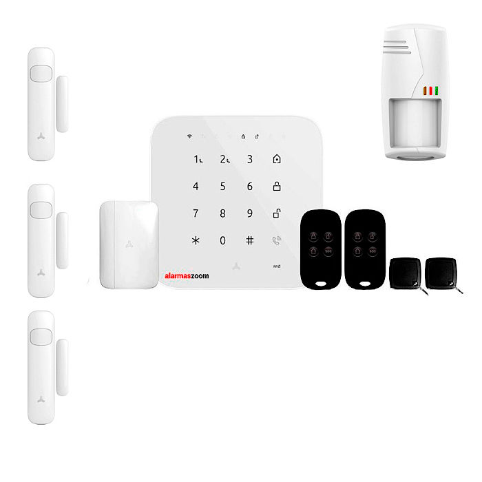 Alarma para casa sin cuotas GSM WiFi FHSS Anti mascotas Kit 4