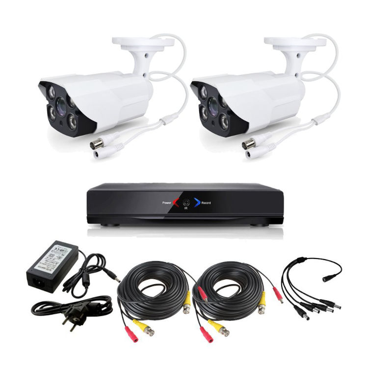 CCTV Grabador DVR AHDK046 2 Camaras exterior techo Seguridad vigilancia Internet