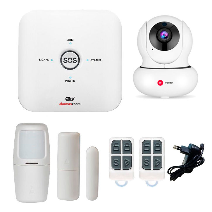 Kit alarma AZ038 WiFi GSM con camara de vigilancia IP Full HD