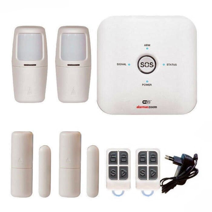 Kit alarma AZ038 WiFi GSM con 2 detectores movimiento interior