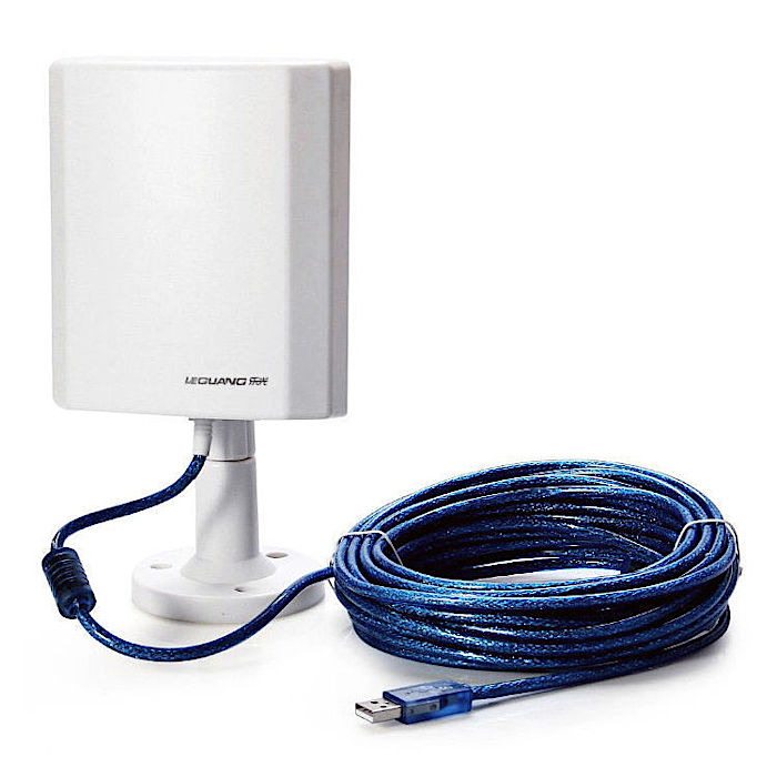 Antena WiFi Panel direccional con cable integrado 5 metros para largo alcance