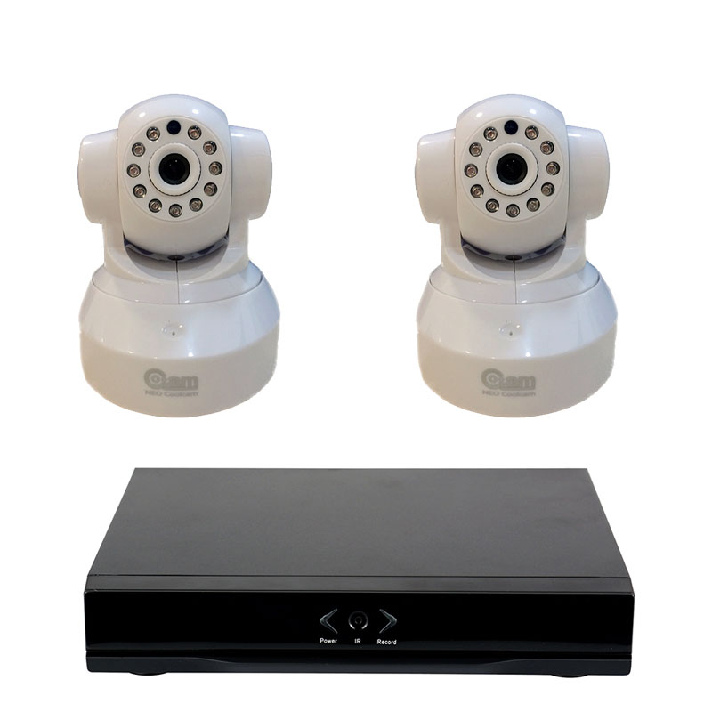 NVR HL0162 GRABADOR ONVIF 2 CAMARAS NEO COOLCAM NIP-20 Blanco HD IP VIGILANCIA 