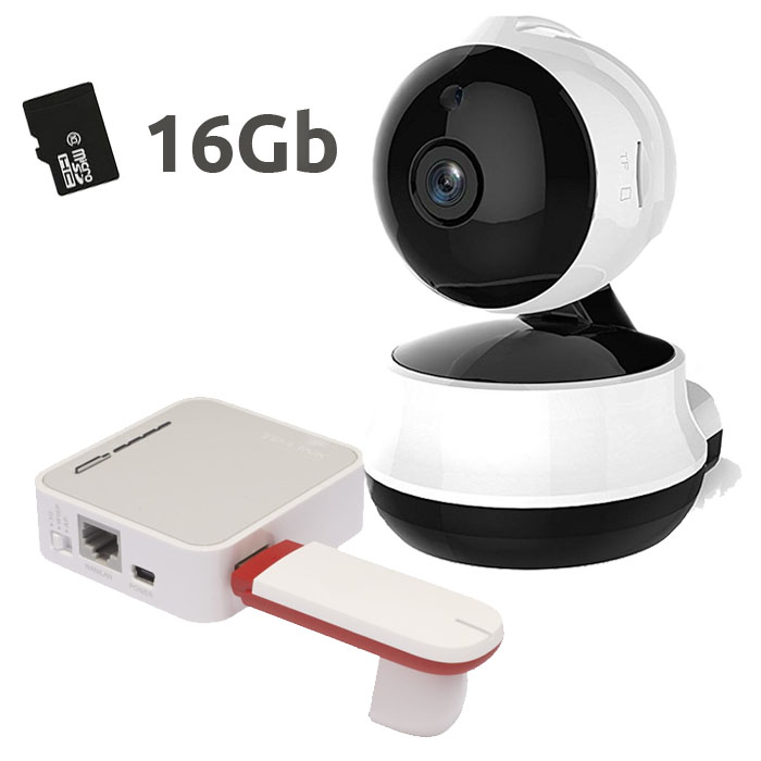 NeoCoolCam NIP 61GE Camara IP WiFi Interior Memoria 16Gb Router Modem USB 3G