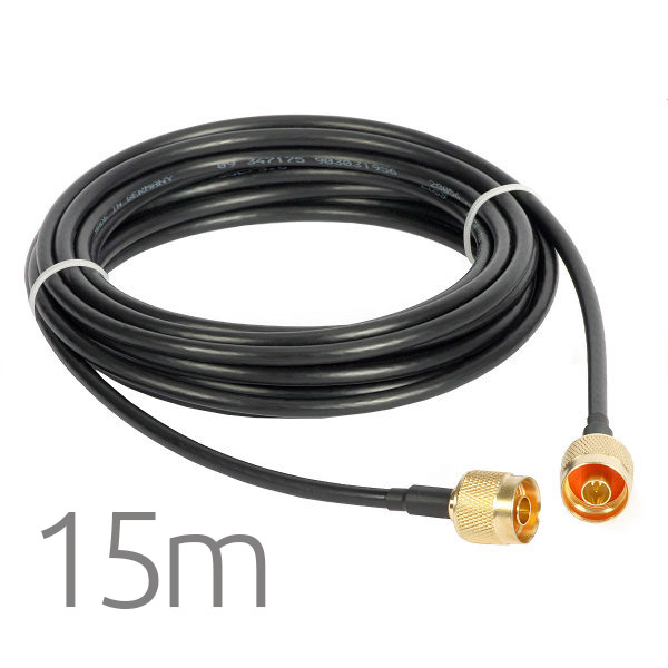 Pigtail de baja perdida N Macho a N MALE cable wifi 15m