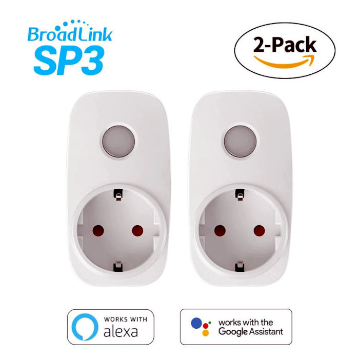 Broadlink SP3 Pack 2 enchufes WiFi Control remoto mediante telefono movil APP