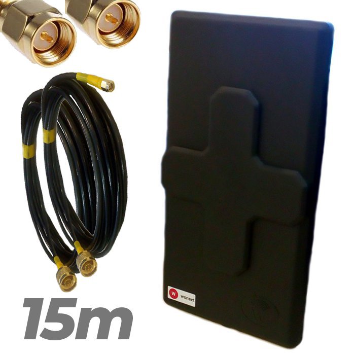 WONECT 4G-50dBi-N-Negra-15m