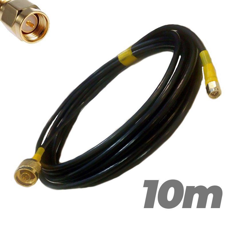 Cable Pigtail N Macho SMA Macho 10 metros Antenas 4G Baja perdida