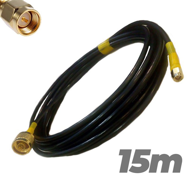 Cable Pigtail N Macho SMA Macho 15 metros Antenas 4G Baja perdida