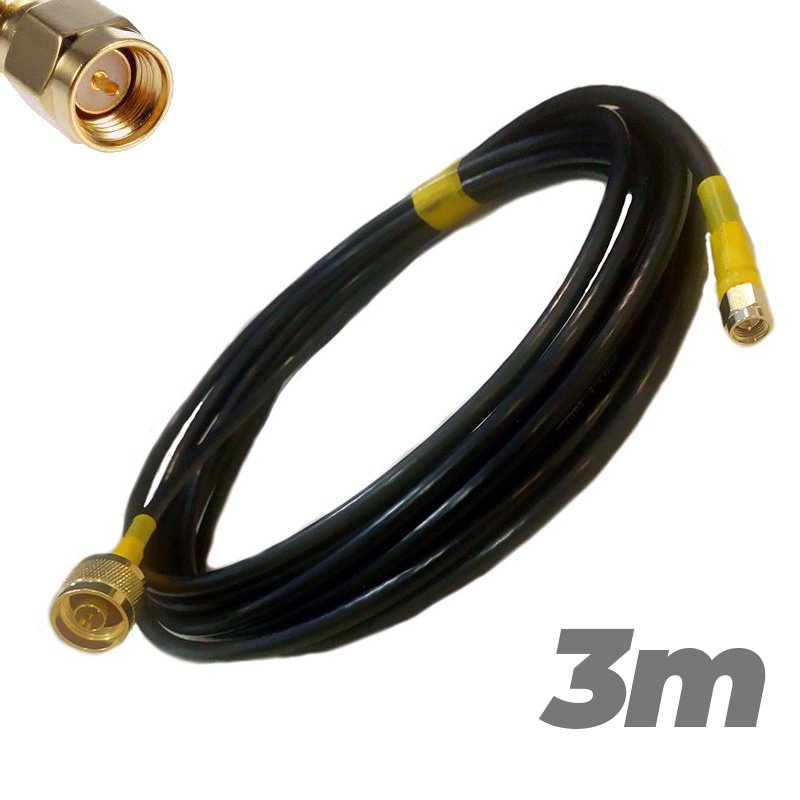 Cable Pigtail N Macho SMA Macho 3 metros Antenas 4G Baja perdida