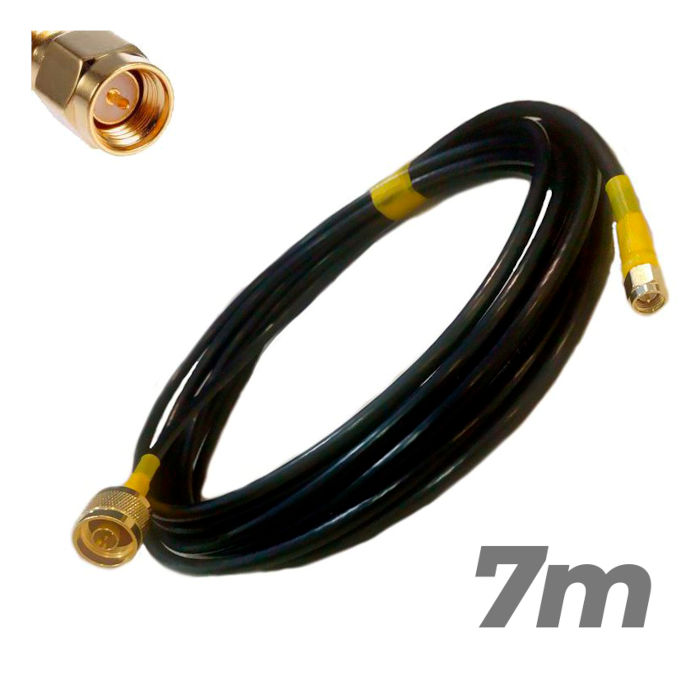 Cable Pigtail N Macho SMA Macho 7 metros Antenas 4G Baja perdida