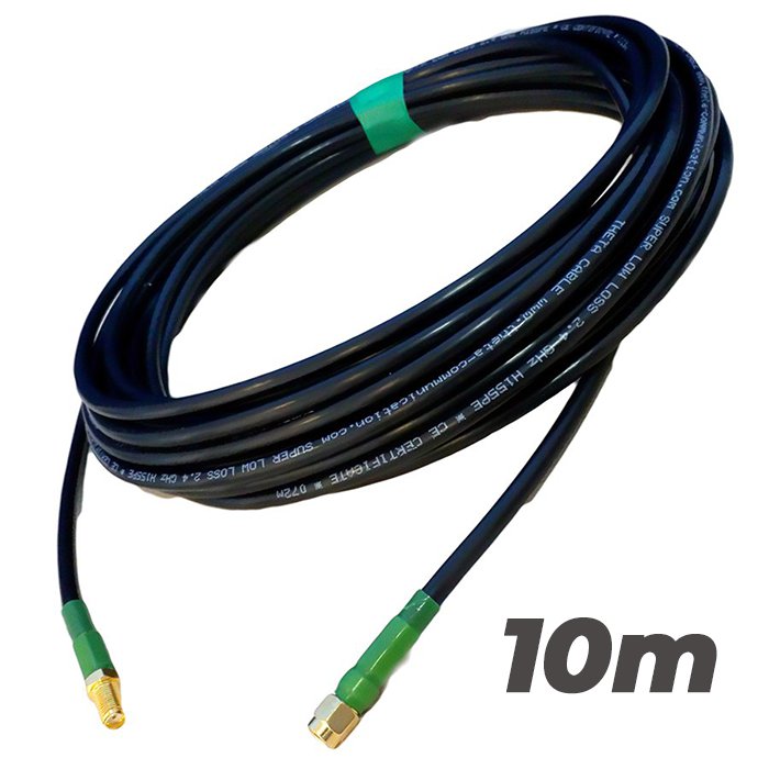 Cable Pigtail Alargador SMA Macho SMA Hembra 10 metros Antenas 4G