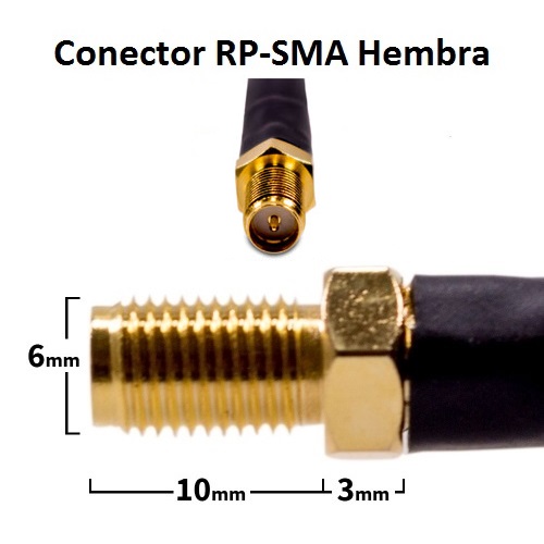 Wonect PIGTAIL MMCX SMA HEMBRA INVERTIDO