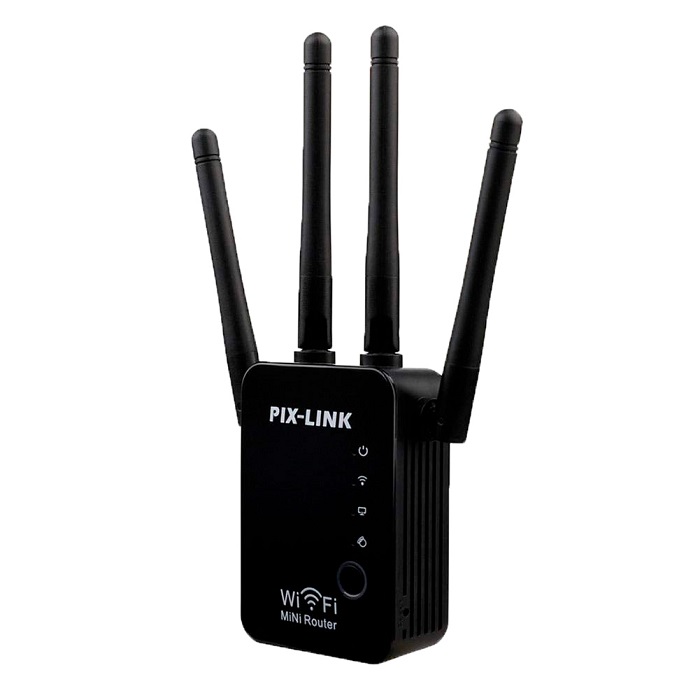 Repetidor WiFi PixLink WR16 4 Antenas Doble banda largo alcance