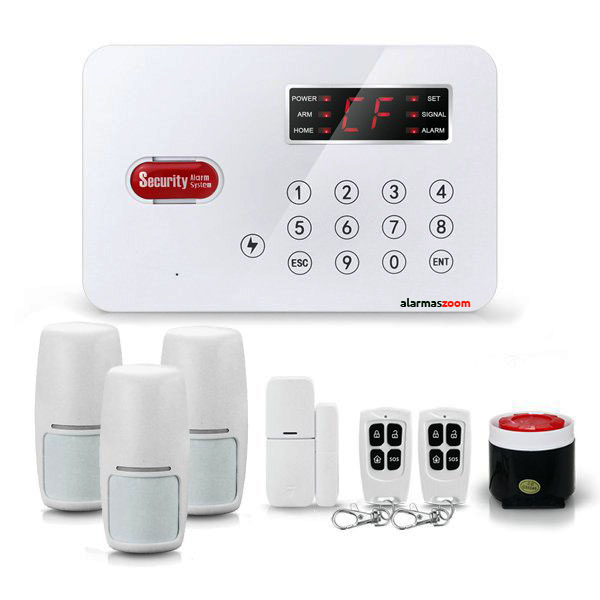 Pack L1-1 Alarma de seguridad con pantalla de 50 zonas inalambricas con conexion telefono 